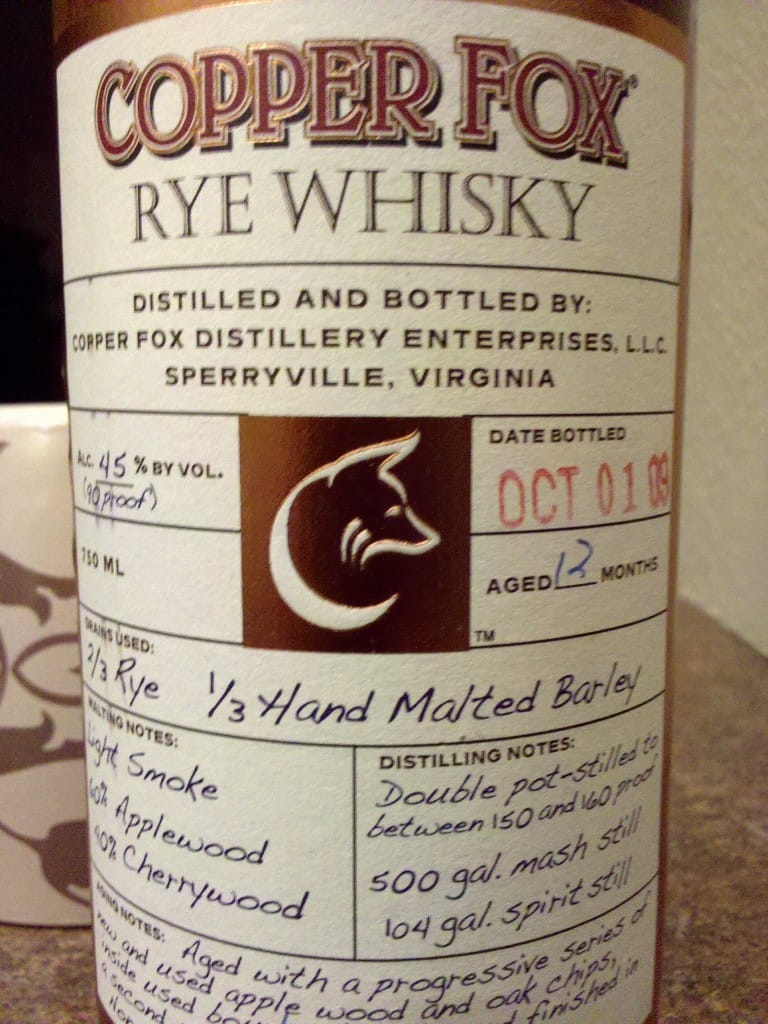 Copperfox Rye Whisky Review