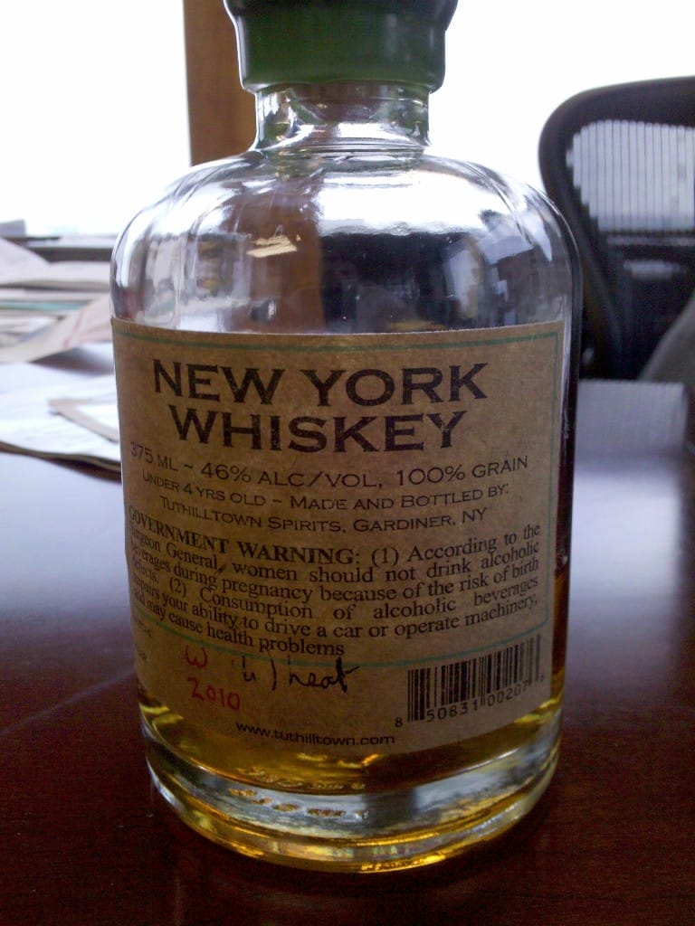New York Whiskey Tuthilltown Spirits New York