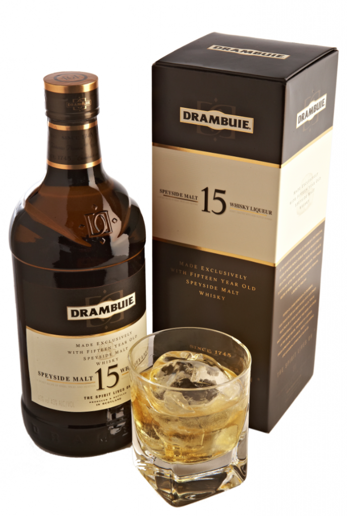 Drambuie 15 year old Scotch whisky packaging 