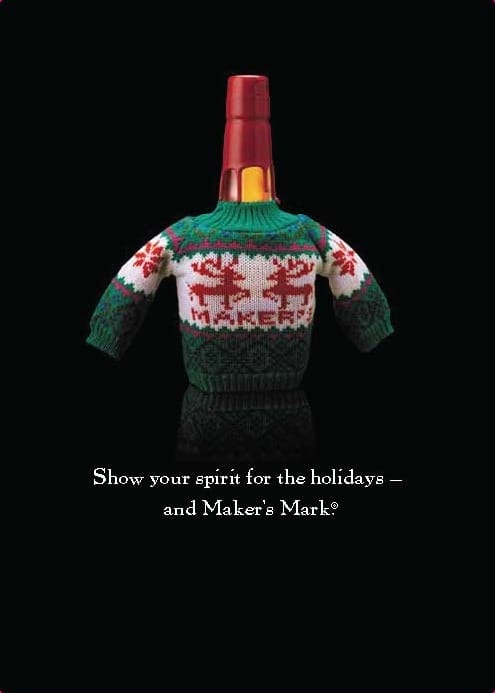 Maker's Mark Christmas sweaters