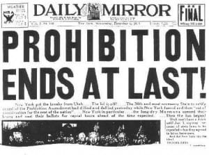 Prohibition Ends Repeal Day December 5 1933