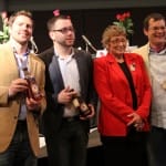 Kentucky Judges of the 9th Annual Rose Julep Recipe Contest (L to R): Co-Publisher/Founder of The Bourbon Review Magazine; Hawthorn Beverage Group Founder - Mixologist Josh Durr, Kentucky Bartender and Author Joy Perrine