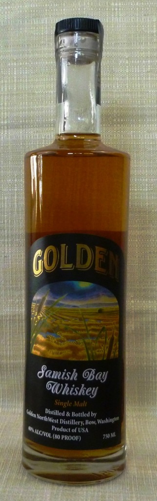 Golden Samish Bay Single Malt Whiskey