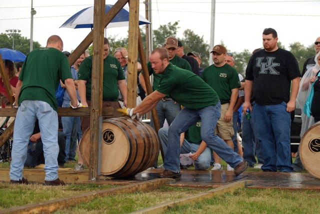 The "Bourbon Barrel Roll" otherwise known as the The Barrel Relay Championship at Kentucky Bourbon Festival 