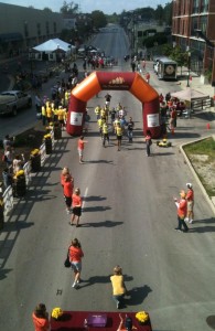 The Finish Line at Bourbon Chase near Triangle Park in Lexington, Kentucky