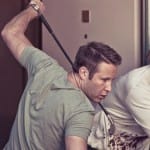 Hit and Run: Michael Rosenbaum as Gil Rathbinn hits Dax Shepard as Yul Perrkins a.k.a. Charles Bronson with a golf club
