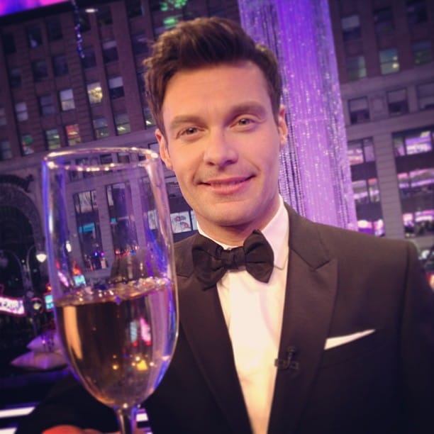 Ryan Seacrest toasts on Dick Clark's New Years Rockin'  Eve