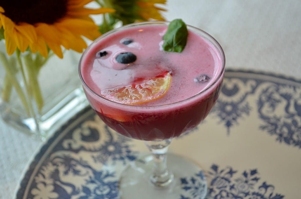 Blueberry Basil cocktail