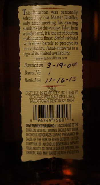 Evan williams label