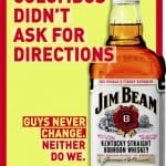 Jim Beam Tin Sign Columbu Didn’t Ask For Directions
