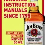 Jim Beam Tin Sign Ignoring Instruction Manuals Since 1795