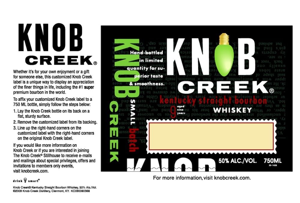 Custom Knob Creek_ Bourbon Label for the Holidays