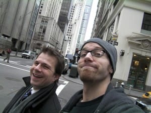 BourbonBlog Host Tom Fischer and BourbonBlog Photographer and Filmmaker Jake Bilinksi on the streets of Manhattan