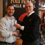 Varanese’sRory McCollister poses with Four Roses Master Distiller Jim Rutledge aftering winning 1st Place in the Four Roses Juelp Contest