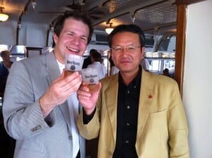 Hideki Horiguchi President/CEO of Four Roses Bourbon with BourbonBlog.com's Tom Fischer