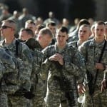 American soldiers troops come home from Iraq War back to USA
