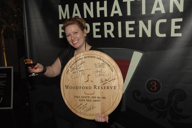 Mixologist Joann Spiegel, winner of the "Well-Crafted Manhattan" 