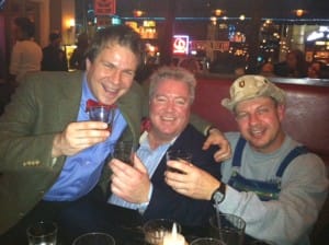 BourbonBlog.com Host Tom Fischer, Blue Smoke Executive Chef & Pitmaster Kenny Callaghan, and Moonshiner Tim Smith