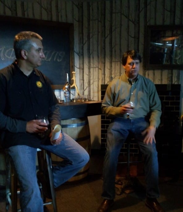 Pete Macca, General Manager Stranahan's Distillery General Manager and Todd Usry, Brewmaster of Breckenridge Distillery host a small tasting with media and friends giving them the first look at Stranahan's Well Built E.S.B. Beer