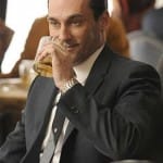 Don Draper Drinking a Manhattan Cocktail on Mad Men