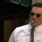 Don Draper Smoking with Sunglasses, AMC Madmen