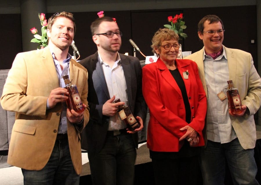 Kentucky Judges of the 9th Annual Rose Julep Recipe Contest (L to R): Co-Publisher/Founder of The Bourbon Review Magazine; Hawthorn Beverage Group Founder -  Mixologist Josh Durr, Kentucky Bartender and Author Joy Perrine 