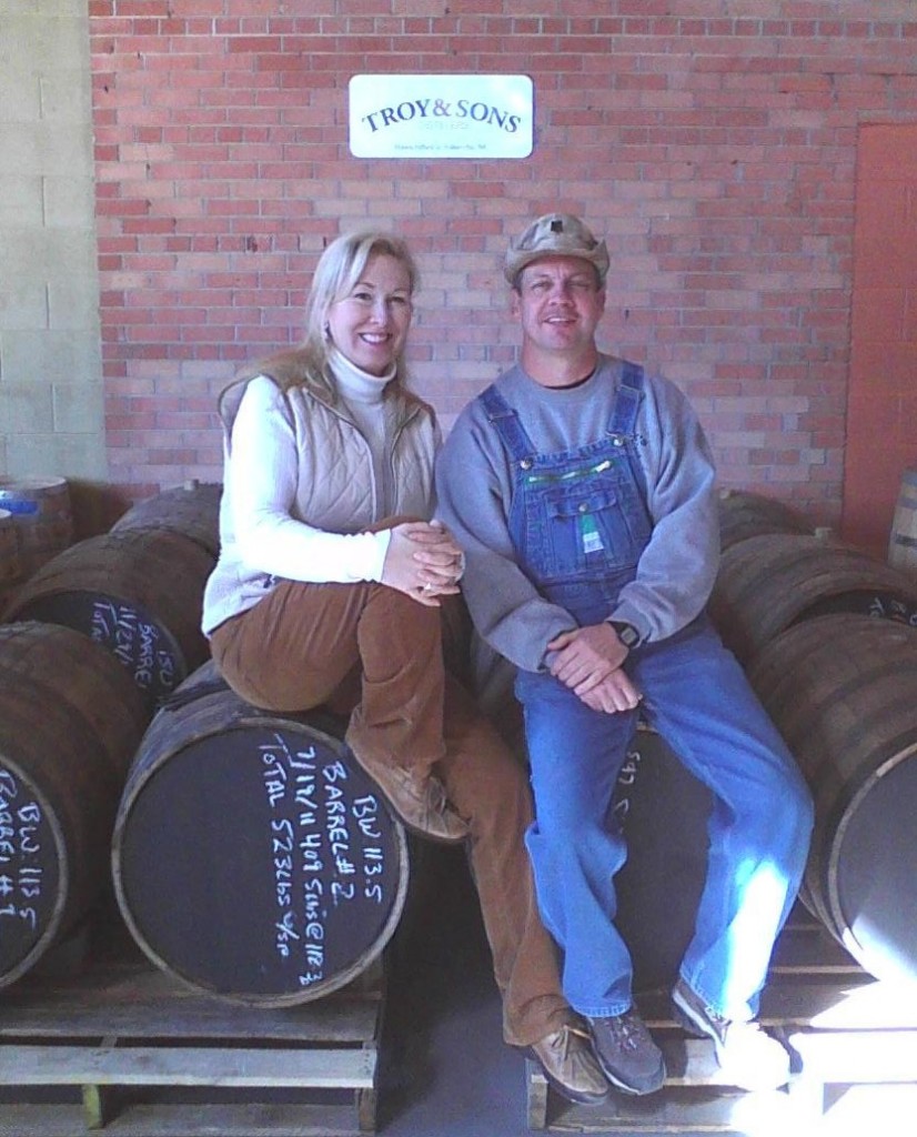 Tim Smith with Troy Ball of Troy and Sons Moonshiner Distillers, Asheville, North Carolina 