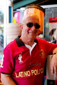Paul Shaffer poses at Lynn's Paradise Cafe after having some lunch the day after Kentucky Derby 139
