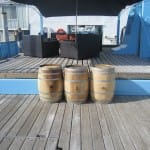 The actual barrels of Jefferson’s Bourbon on the boat where they aged