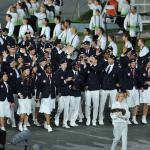 American Athletes at the Parade of Nations During the Opening Ceremony of London 2012 Olympics