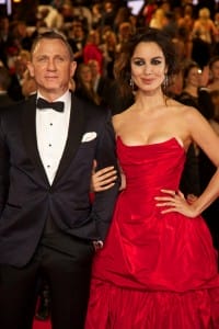 Daniel Craig and Bérénice Marlohe at the Skyfall Red Carpet Premiere in London's Royal Albert Hall