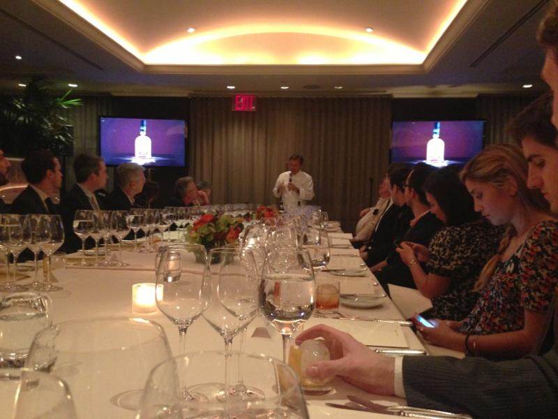 Chef Daniel Boulud leads guests through the flavors at the VIP dinner and whisky tasting 