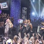 Flo Rida performs with  StayC at Dick Clark’s New Years Rockin Eve