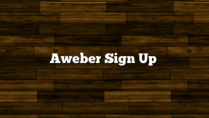 Aweber Sign Up