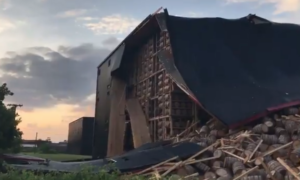 Bourbon Owensboro Rickhouse collapse