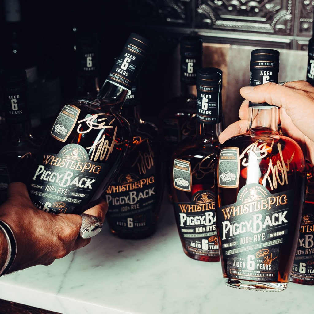 Autographed bottles whiskey